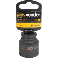 Soquete Sextavado Impacto Encaixe 1/2" 27mm Aço Cromo Vonder - 1