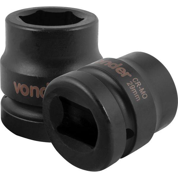 Soquete Sextavado Impacto Encaixe 1" 29mm Aço Cromo Vonder - 1