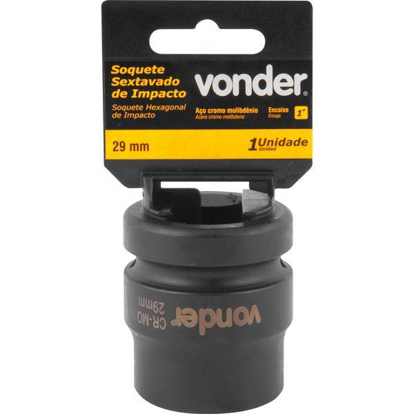Soquete Sextavado Impacto Encaixe 1" 29mm Aço Cromo Vonder - 2