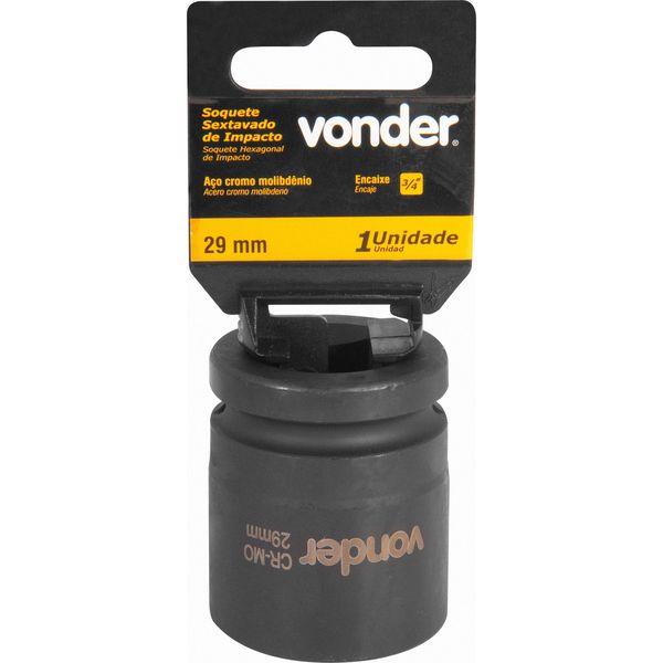 Soquete Sextavado de Impacto Encaixe 3/4" 29mm Vonder - 1