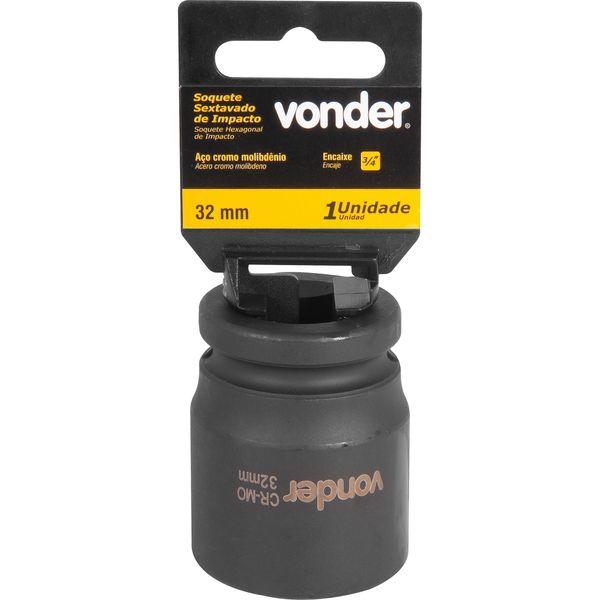 Soquete Sextavado de Impacto Encaixe 3/4" 32mm Vonder - 1