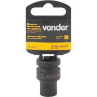 Soquete Sextavado Impacto Encaixe 1/2" 11mm Aço Cromo Vonder - 1
