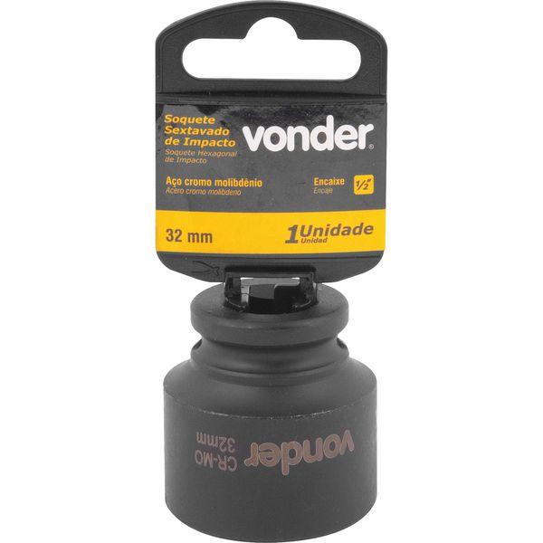Soquete Sextavado de Impacto Encaixe 1/2" 32mm Vonder - 1