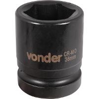 Soquete Sextavado de Impacto Encaix 1" 36mm Aço Cromo Vonder - 4