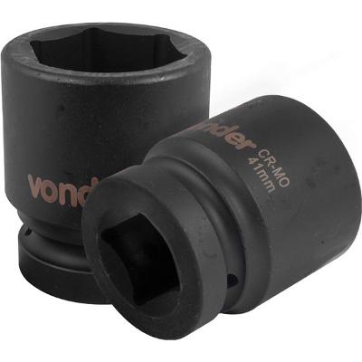 Soquete Sextavado de Impacto Encaix 1" 41mm Aço Cromo Vonder