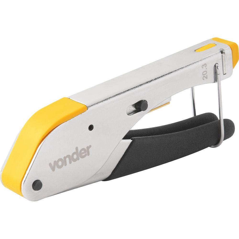 Alicate crimpador rg59/rg6 s/ catraca p/ cabo coaxial Vonder - 1