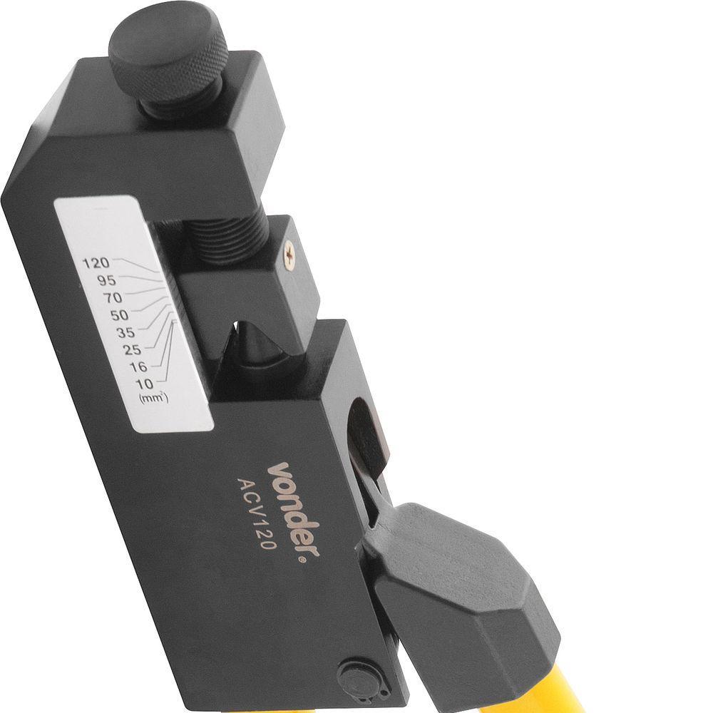 Alicate crimpador acv120 sem catraca 10mm² à 120mm² Vonder - 5