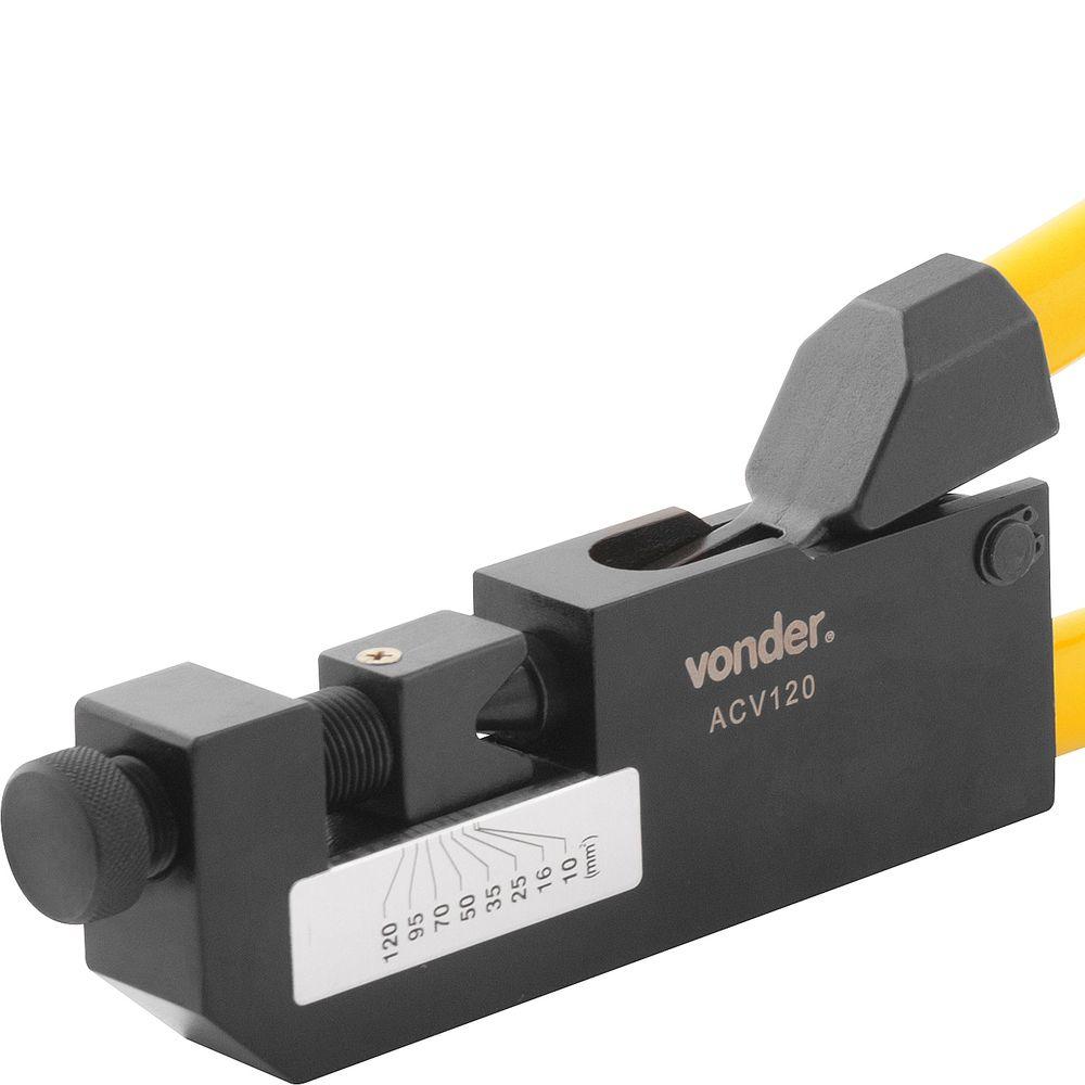Alicate crimpador acv120 sem catraca 10mm² à 120mm² Vonder - 7