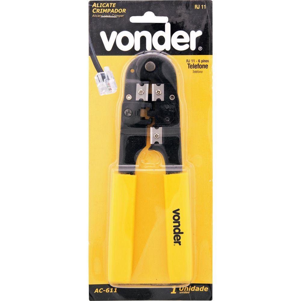 Alicate crimpador ac611 sem catraca para rj11 Vonder - 2