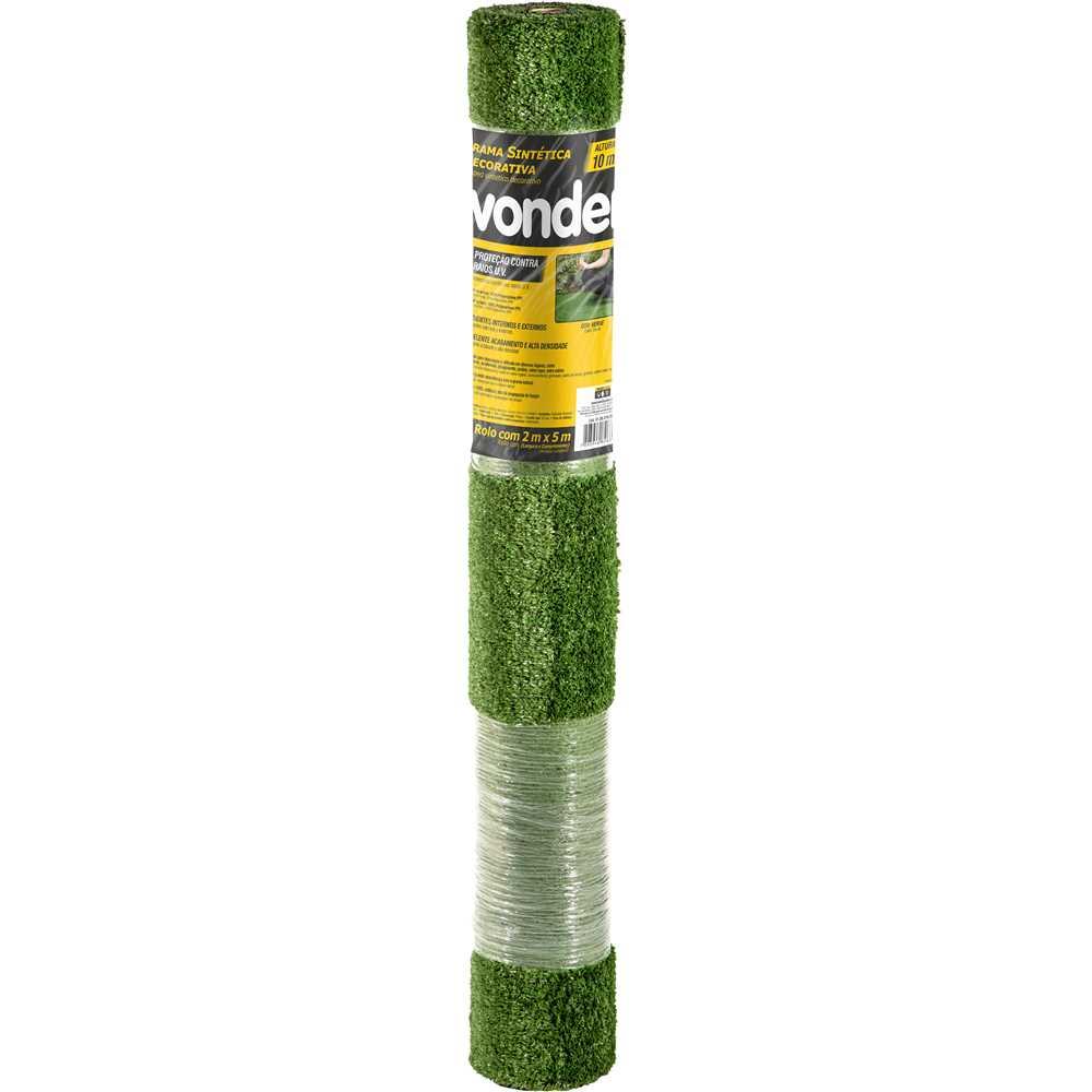 Grama Sintética Decorativa 10,0mm 2,0x5,0 Metros Vonder - 1