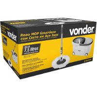 Vassoura Mop Giratório 7,5 Litros Com Cesto Inox Vonder - 1