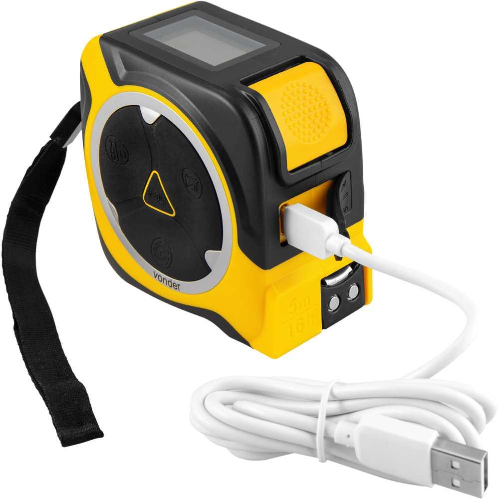 Medidor De Distância Laser 40M Com Trena 5 Metros Vonder - 4