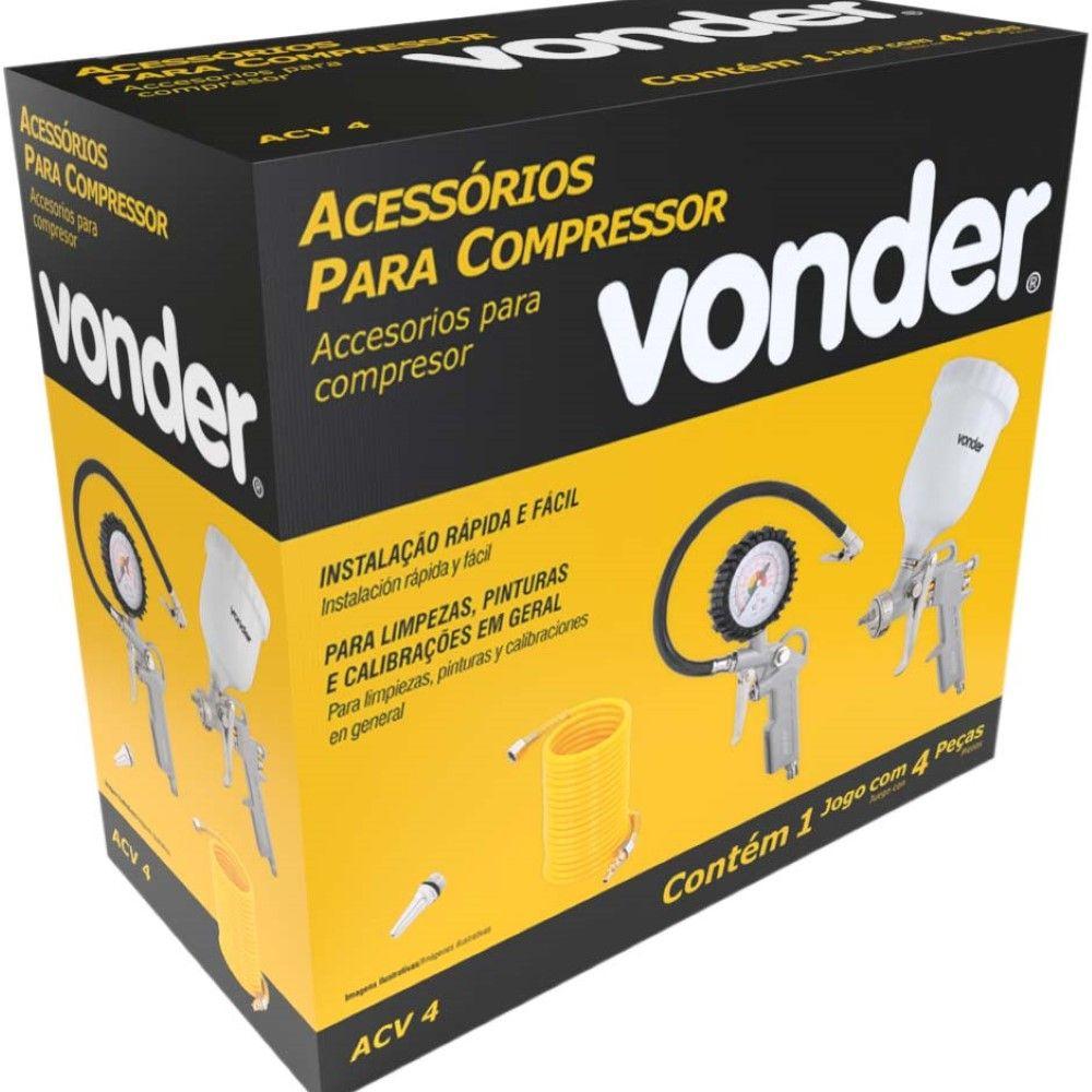 Kit Acessórios Para Compressor Com 4 Peças ACV4 Vonder - 2