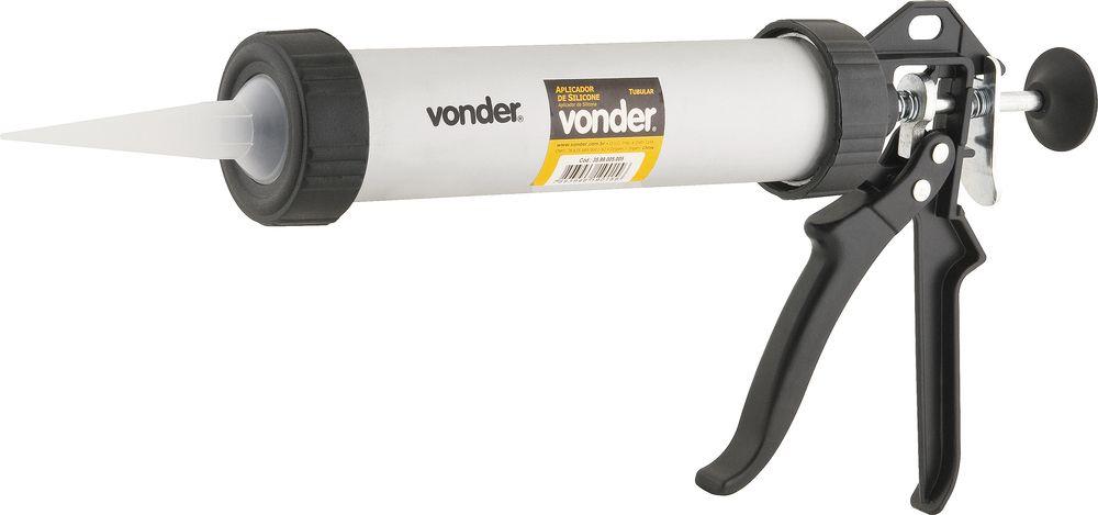Aplicador para silicone tubular 400ml alumínio Vonder - 1