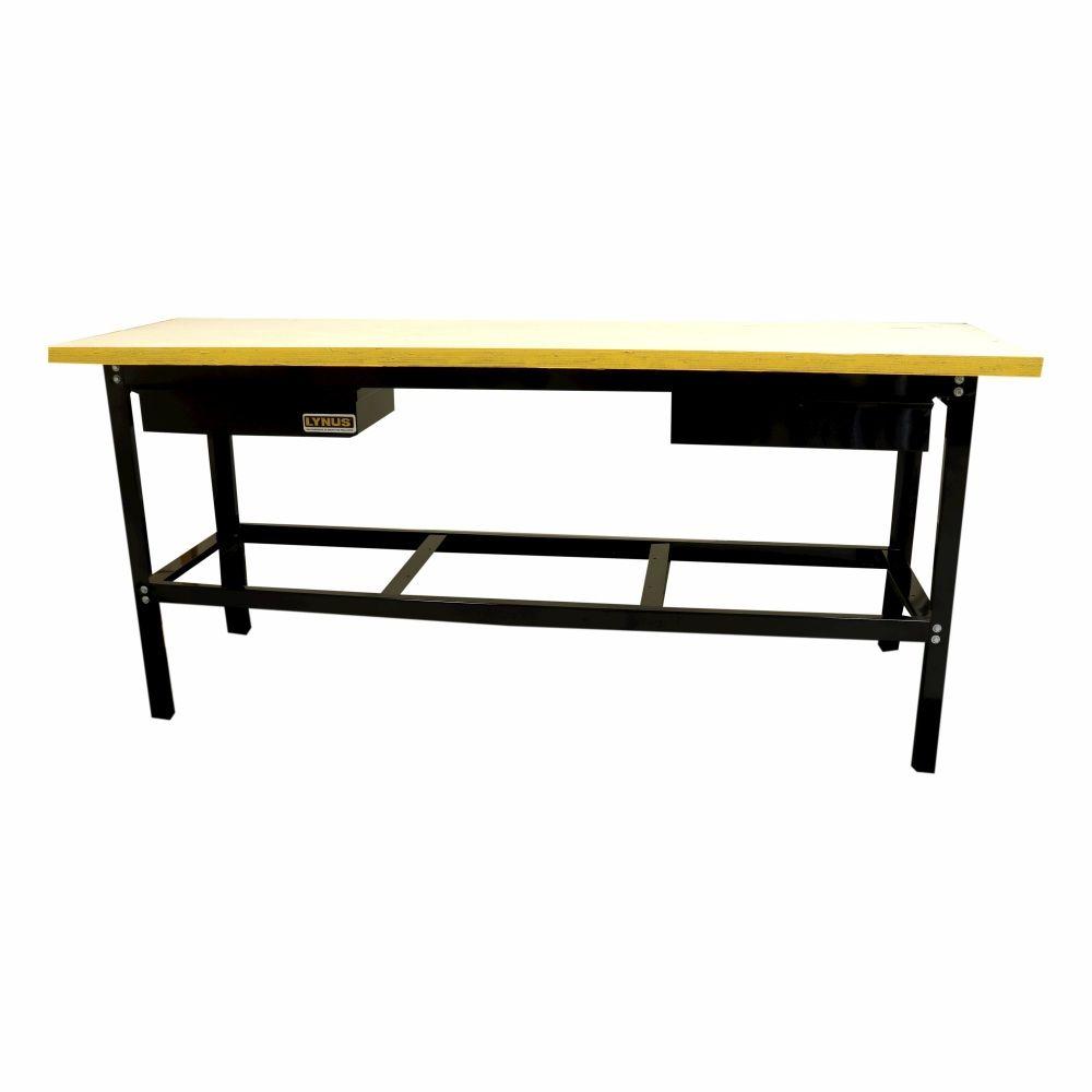 Bancada Oficina Aberta 400kgf Com 2 Gavetas Tampo de 40mm Pintura Epóxi à Pó BML-2000 Lynus - 1