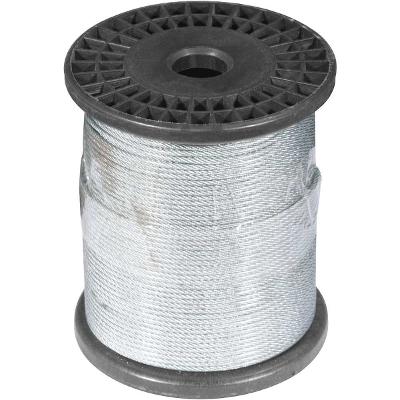 Cabo De Aço Af 1/8  Alma De Fibra 6x7 Galvanizado Plastifica