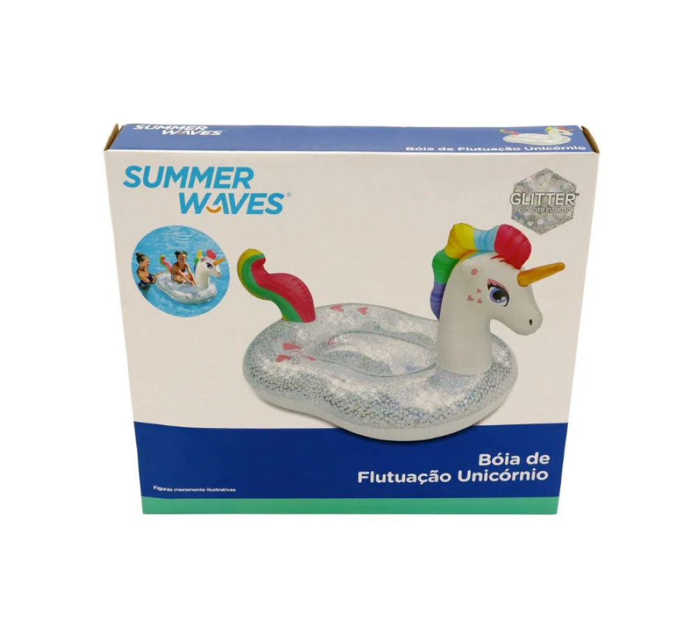 Boia Inflável Unicórnio com Glitter W11331 Bel - 5
