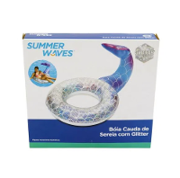 Boia Inflável Cauda de Sereia com Glitter Piscina Água Mar Praia W11355 Bel - 3