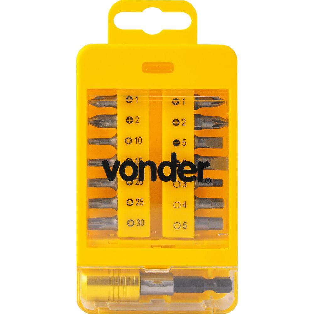 Bits/Ponteiras Vonder Crv com 15 peças Engate Rápido 1/4" - 4
