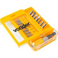 Bits/Ponteiras Vonder Crv com 15 peças Engate Rápido 1/4" - 1