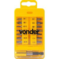 Bits/Ponteiras Vonder Crv com 15 peças Engate Rápido 1/4"