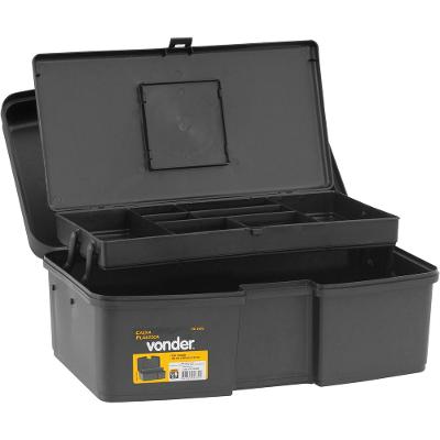 Caixa plástica p/ ferram baú 350x230x155mm c/ bandeja vd1002