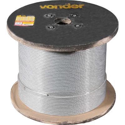 Cabo De Aço Af 5/32  Alma De Fibra 6x19m Galvanizado Plastif