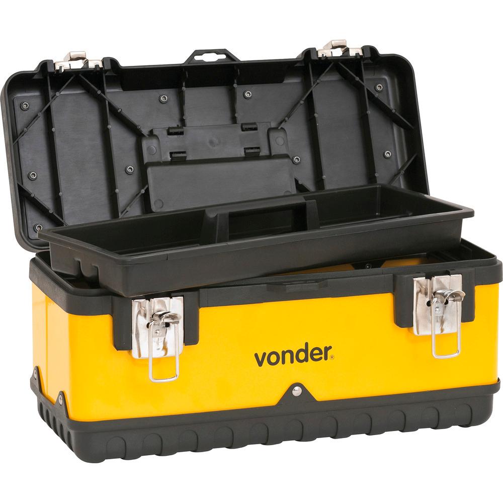 Caixa Metálica Ferramentas Baú 380x160x180mm Bandej Vonder - 1