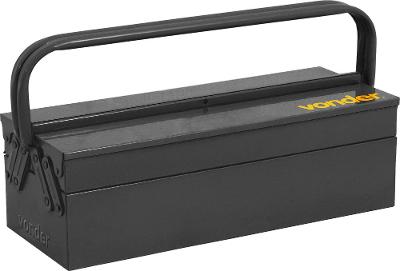 Caixa metálica p/ ferramentas sanfonada 500x200x160mm 3 gav