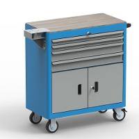 Carro para ferramentas com 4 Gavetas e 2 Portas 156A CMB - 2