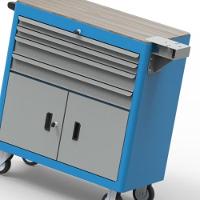 Carro para ferramentas com 4 Gavetas e 2 Portas 156A CMB - 3