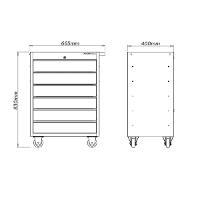 Carro para Ferramentas Profissional 6 Gavetas Dark Presto