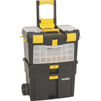 Caixa Plástica Ferramentas Baú 460 x 260 Rodas Vonder