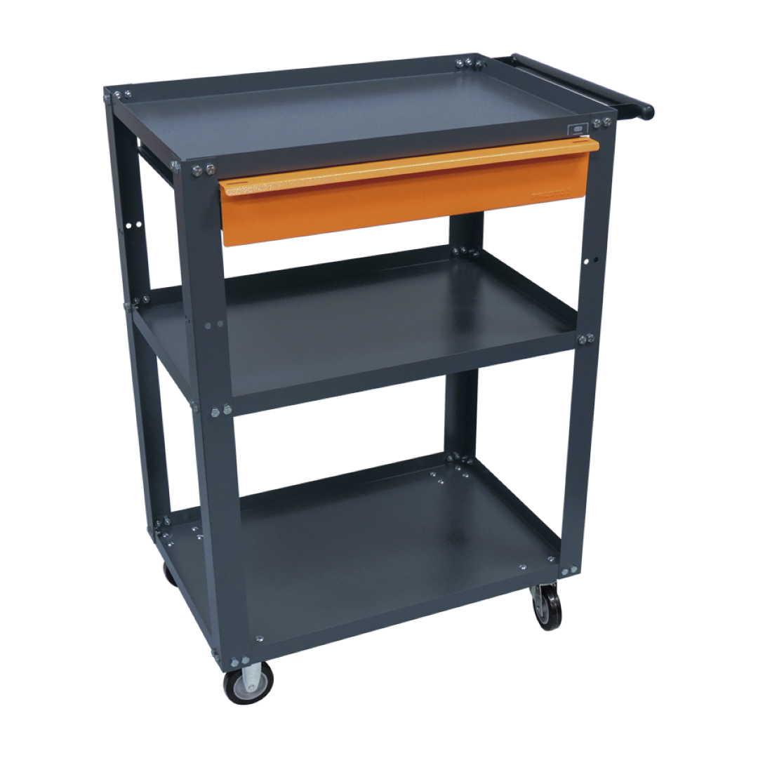 Carrinho para Ferramentas 1 Gaveteiro Cinza e laranja Presto - 1