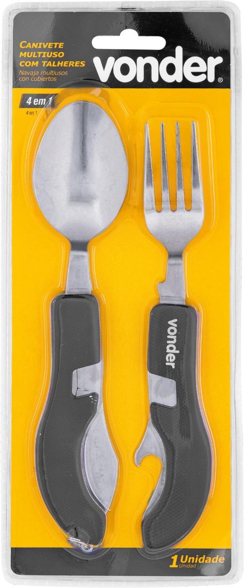 Canivete Multiuso Talheres 4Em1 Vonder - 4