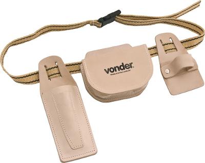 Cinto para carpinteiro couro natural - Vonder
