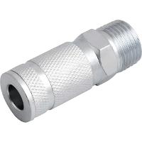 Engate Rápido Rosca: 1/2" NPT Macho x 1/4" Vonder Esfera Aço Carbono Zincado Unidade Ar Comprimido - 1