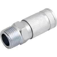 Engate Rápido Rosca: 1/2" NPT Macho x 1/4" Vonder Esfera Aço Carbono Zincado Unidade Ar Comprimido - 3