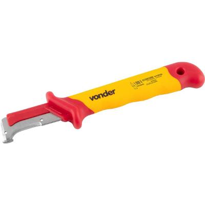 Faca Curva para Desencapar Cabos 7'' Isolada Iec60900 Vonder
