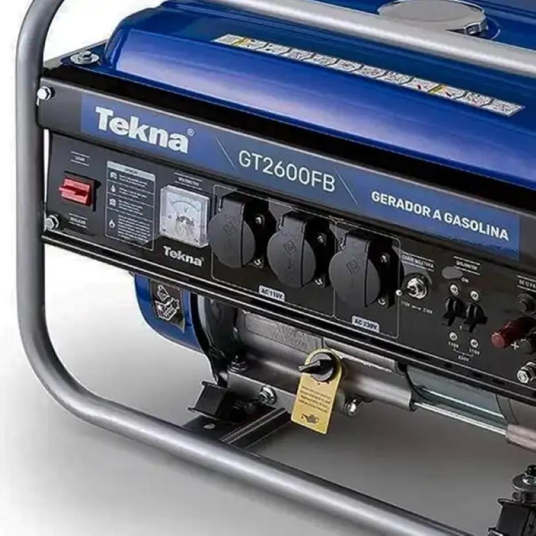 Gerador à Gasolina 2,5Kva 2500W 115/230V 60Hz Mono 4T Partida Manual 163CC Refrigerado à Ar Tekna - 2