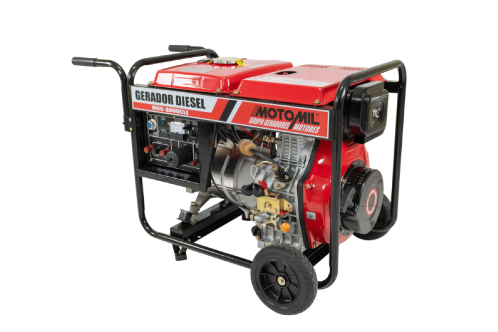 Gerador Diesel 7,5 KVA Trifásico 220V MDGT-8000CLE Motomil - 3