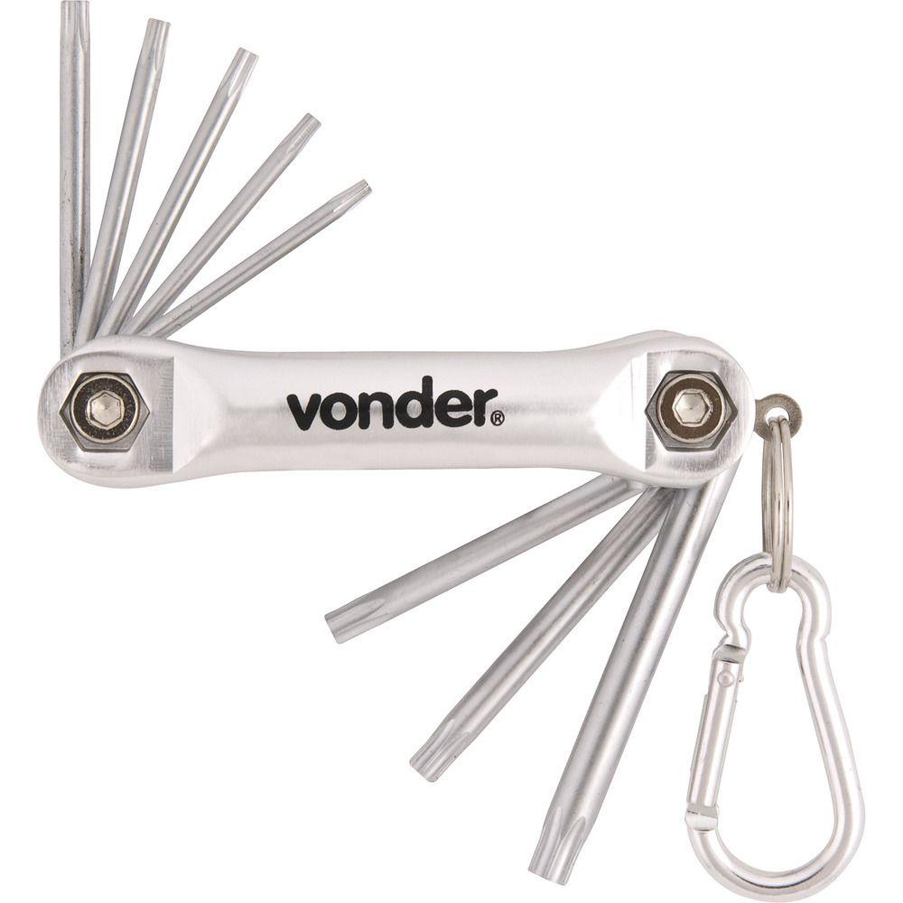 Jogo Chave Torx T9-t40 Canivete Alumin. Cromo 8 Vonder - 1