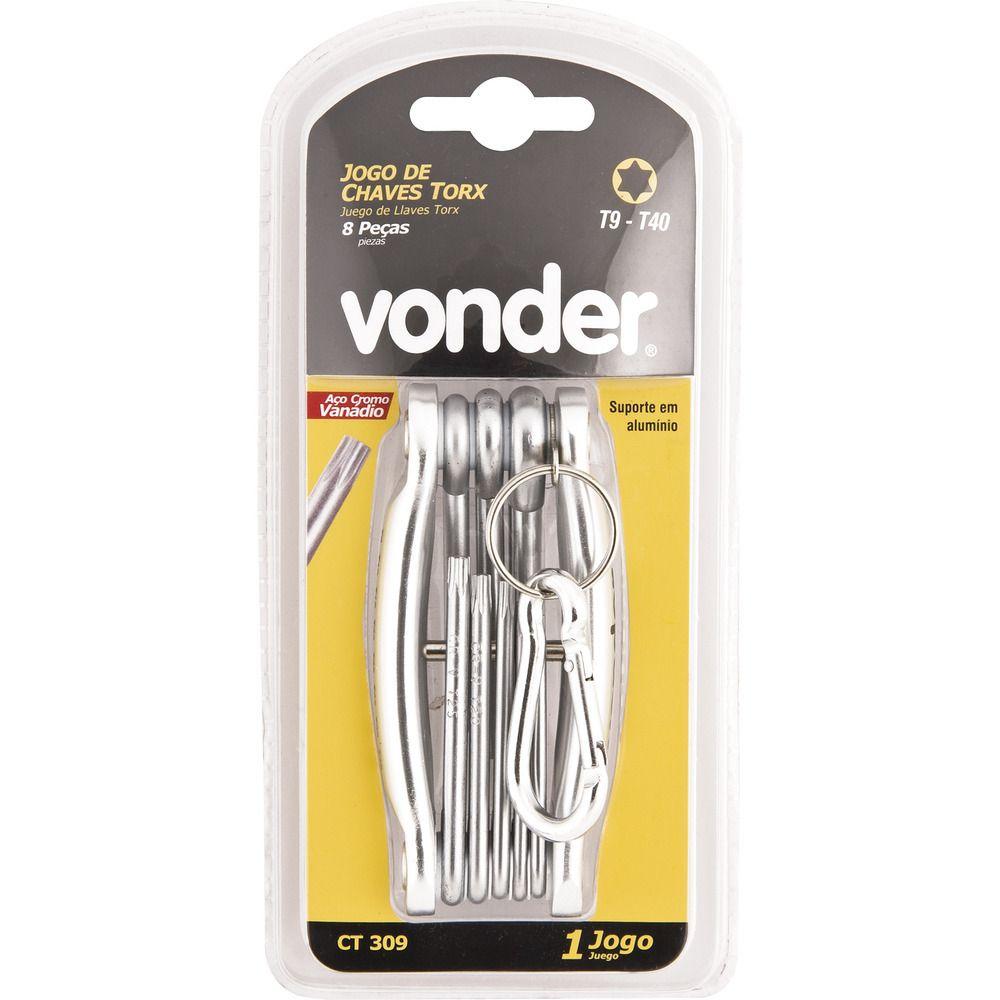 Jogo Chave Torx T9-t40 Canivete Alumin. Cromo 8 Vonder - 3