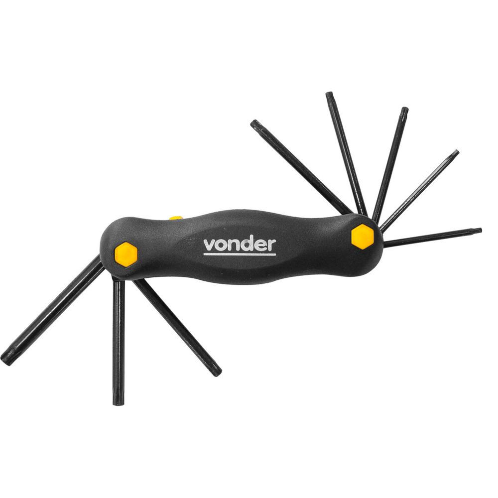 Jogo Chave Torx T9-t40 Canivete Plástico Cromo 8 Vonder - 2