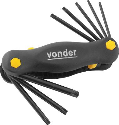 Jogo Chave Torx T9-t40 Canivete Plástico Cromo Vanádio Com 8