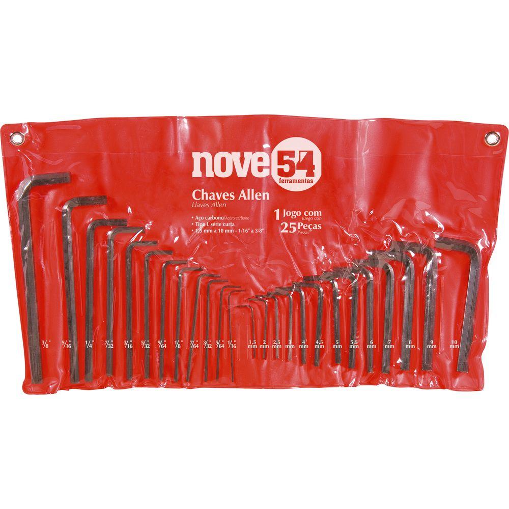 Jogo Chave Hexagonal Allen Combinado 1,5-10,0mm 1/16-3/8  Ti - 2