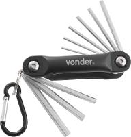 Jogo Chave Hexagonal Allen 5/64-1/4  Canivete Alumínio Cromo - 1