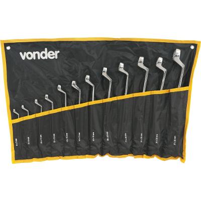 Jogo Chave Estrela 6-32mm Cromo Vanádio Cromada Com 12 Peças