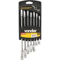 Jogo chave combinada c/ catraca 8-19mm vanád. c/ 7 pç Vonder - 2