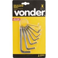 Jogo Chave Hexagonal Allen 1,5-8,0mm Tipo L Curta Vonder - 2